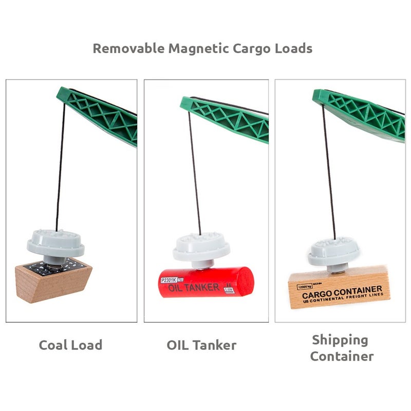 Orbrium مجموعة قطار خشبي 12 قطعة قطارات ألعاب مغناطيسية مع صندوق تخزين غطاء نفق متوافقة مع توماس وبريو وميليسا ودوج ألعاب السكك الحديدية الخشبية للأحفاد والأطفال والصغار والأولاد والبنات - Image 4